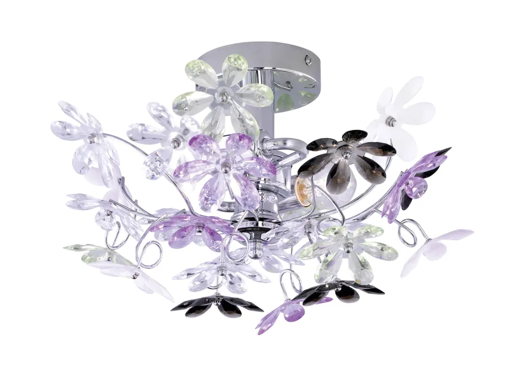 REALITY FLOWER - Wandlamp - Chroom - excl. 2x E14 4 W Laatste Versie