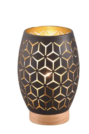 Flitsaanbieding REALITY BIDAR - Tafellamp - Zwart-goud - excl. 1x E27 4 W