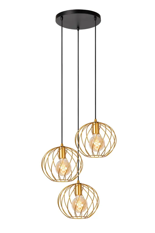 Bestel Nu Lucide DANZA - Hanglamp - Ø50 cm - 3xE27 - Mat Goud / Messing