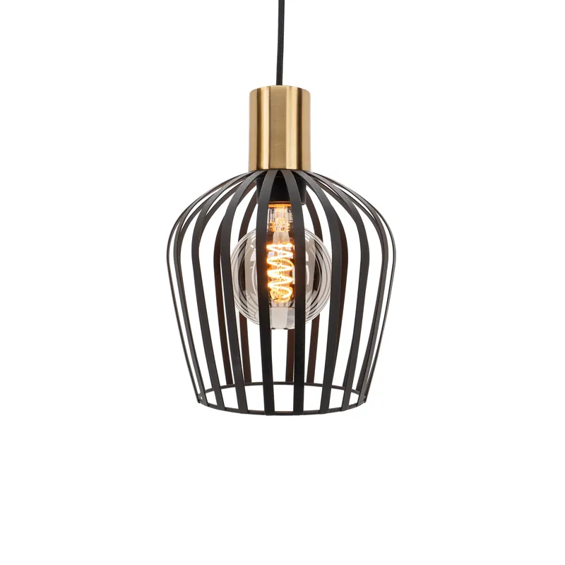 Gratis Retour EGLO Empoli Hanglamp - E27 - Ø 20 cm - Zwart Goud