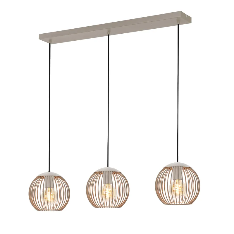 EGLO Lindero Hanglamp - E27 - 90 cm - Zandkleur/Beige Lage Kosten