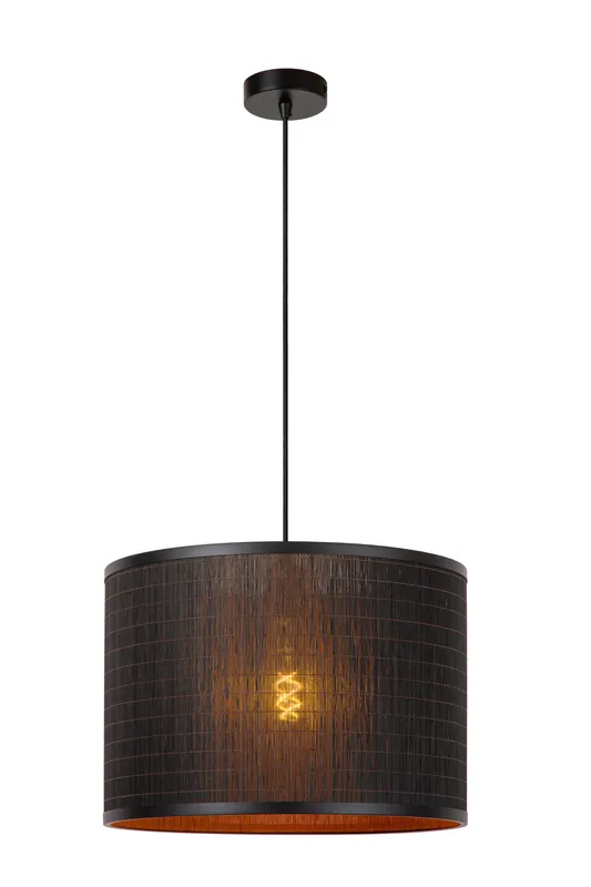 Lucide TAGALOG - Hanglamp - Ø 40 cm - 1xE27 - Zwart Speciale Aanbieding