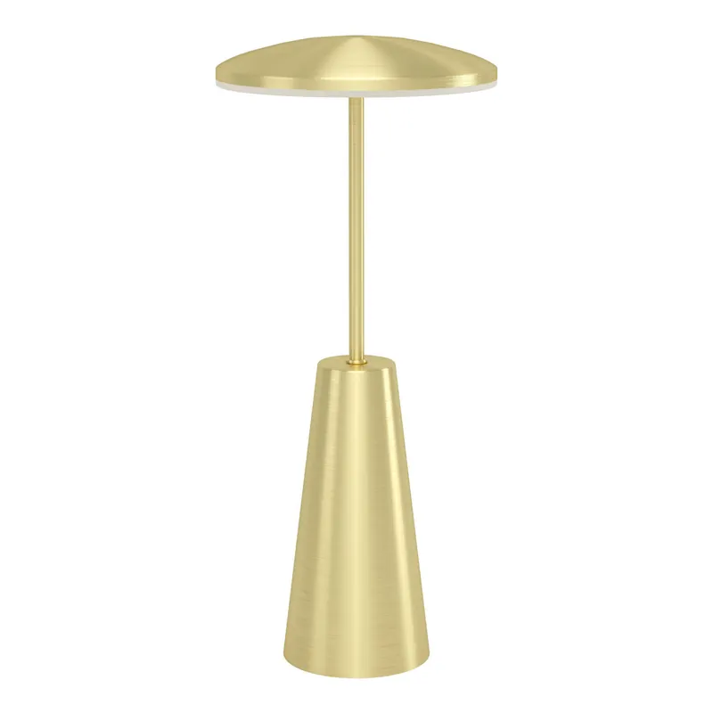 Laatste Kans EGLO Piccola Tafellamp - Aanraakdimmer - Draadloos - 28 cm - Goud - Instelbaar wit licht - Oplaadbaar - Buiten en Binnen