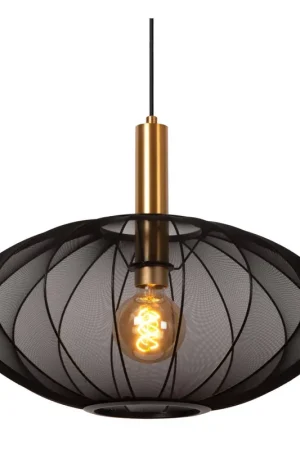 Aanbieding Lucide CORINA - Hanglamp - Ø 50 cm - 1xE27 - Zwart