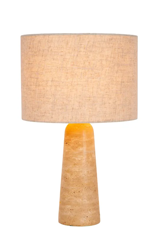 Lucide NIMUE - Tafellamp - Ø 30 cm - 1xE27 - Taupe Favoriet