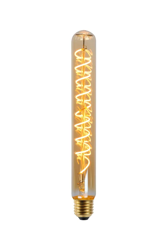 Lucide T32 - Filament lamp - Ø 3,2 cm - LED Dimb. - E27 - 1x5W 2200K - Amber Finale Uitverkoop