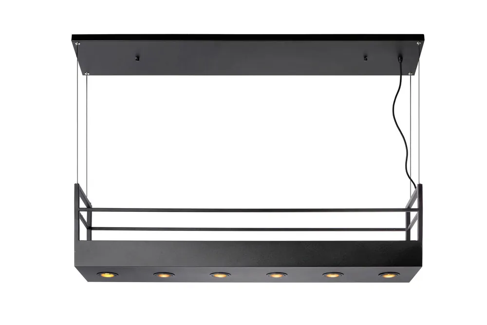 Lucide MIRAVELLE - Hanglamp - 6xGU10 - Zwart Hete Deal