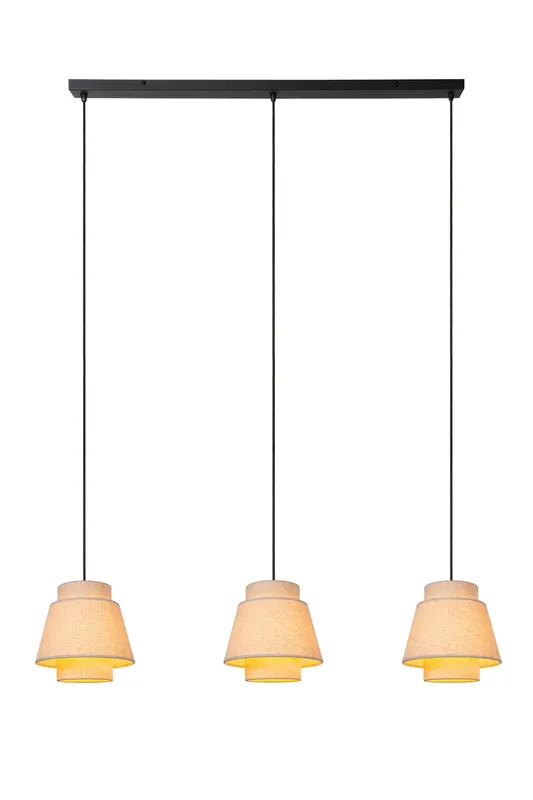 Speciale Aanbieding Lucide TRIBUTE - Hanglamp - 3xE27 - Beige