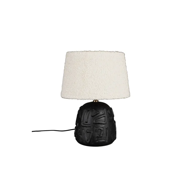 Seizoensaanbieding Dutchbone Renzo tafellamp - Zwart