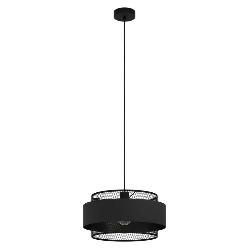 Hete Deal EGLO Bazely Hanglamp - E27 - 40 cm - Zwart