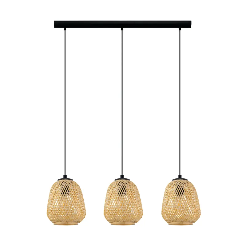 EGLO Dembleby - Hanglamp - E27 - 90 cm - Zwart Natuur Laatste Kans