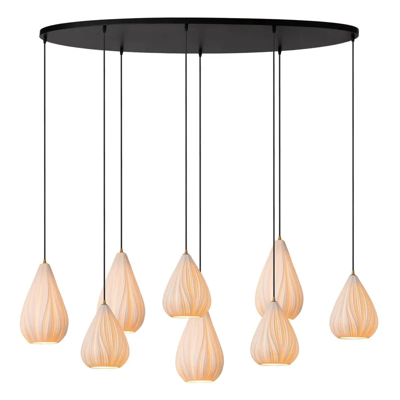 Flitsaanbieding Lucide CINZIA - Hanglamp - 8xE27 - Wit