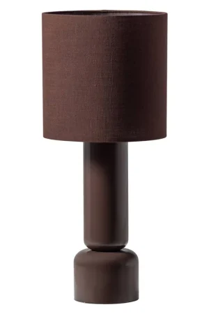 WOOOD Zivian tafellamp hout hoogglans donkerbruin [fsc] Speciale Aanbieding