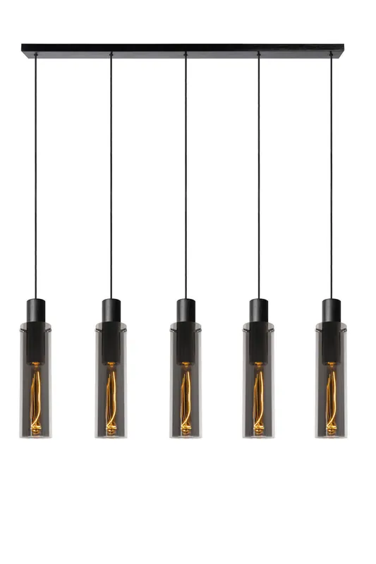 Beste Prijs Lucide ORLANDO - Hanglamp - 5xE27 - Fumé