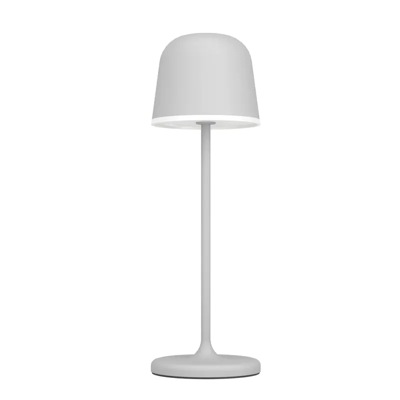 EGLO Mannera Tafellamp - Aanraakdimmer - 34 cm - Oplaadbaar (tot 38 uur licht) - Aluminium - Grijs/Wit - Draadloos - Binnen en Buiten Shop Nu