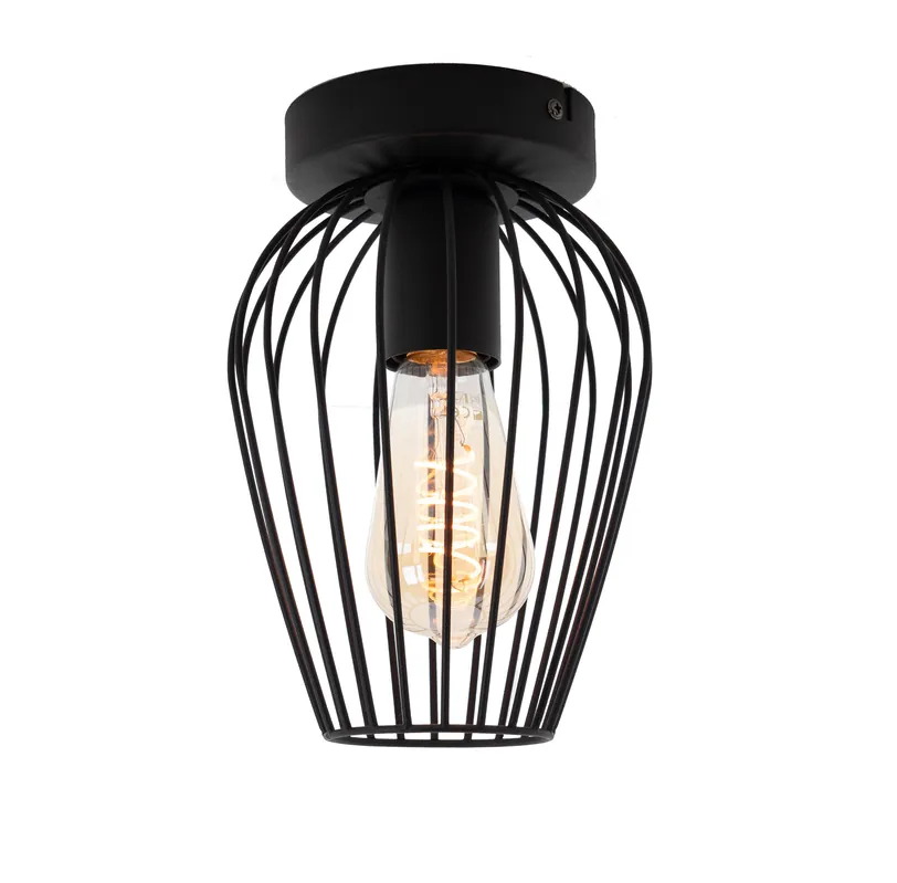 EGLO Newtown Plafondlamp - E27 - Staal - Zwart Merkproduct