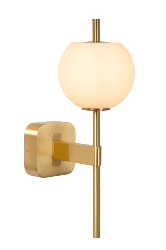 Lucide ELDA - Wandlamp Badkamer - 1xG9 - IP44 - Mat Goud / M Rechtstreeks Van De Fabrikant
