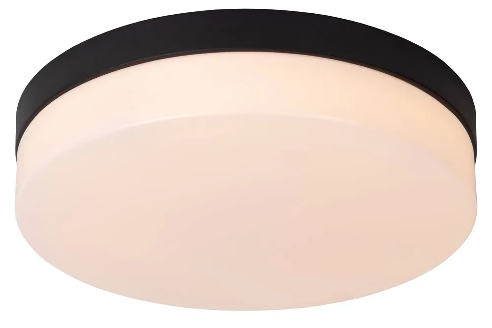 Korting Lucide BISKIT - Plafonnière Badkamer - Ø28 cm - LED - 1x18W 2700K - IP44 - Beweging & dag/nacht sensor - Zwart