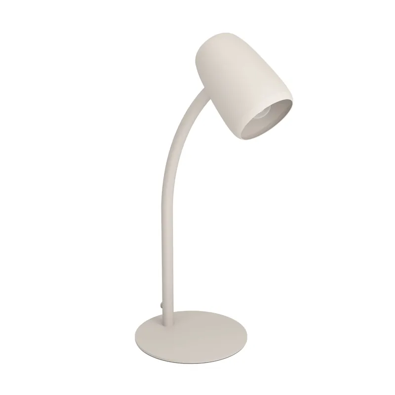 EGLO Carlo Tafellamp - Bureaulamp - E14 - 46 cm - Zandkleur - Kantelbaar Gecertificeerd