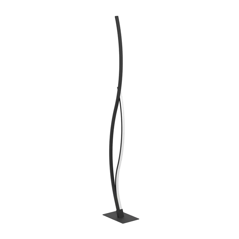 Finale Uitverkoop EGLO Grisolia Vloerlamp - LED - 129 cm - Zwart Wit