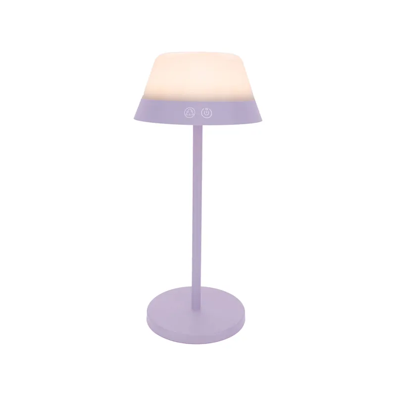 Nu Kopen EGLO Meggiano Tafellamp - Aanraakdimmer - Draadloos - 32 cm - Lila Wit - Instelbaar RGB & wit licht - Oplaadbaar - Buiten en Binnen