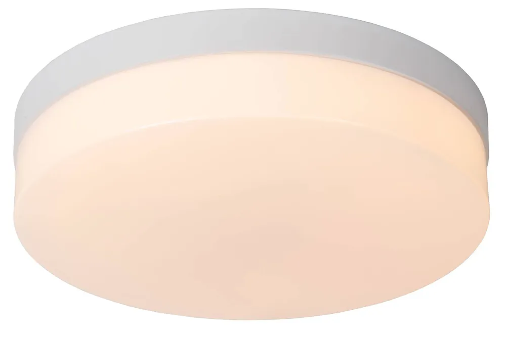 Voordeelprijs Lucide BISKIT - Plafonnière Badkamer - Ø28 cm - LED - 1x18W 2700K - IP44 - Beweging & dag/nacht sensor - Wit