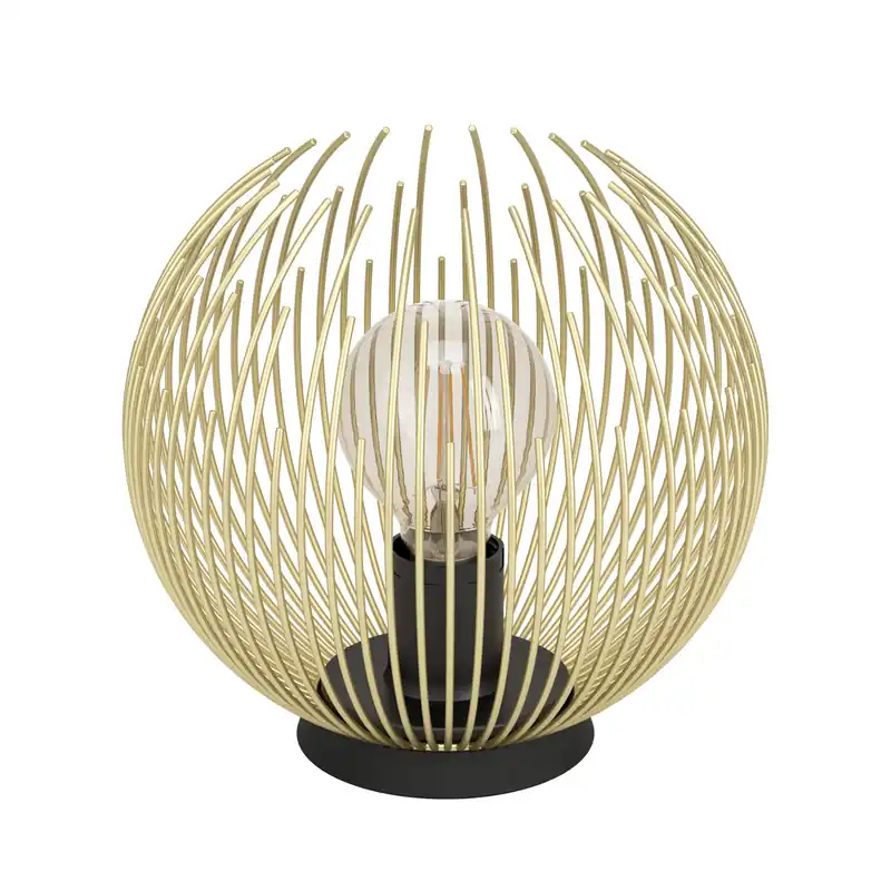 Betaalbaar EGLO Venezuela Tafellamp - E27 - 22.5 cm - Zwart, Goud