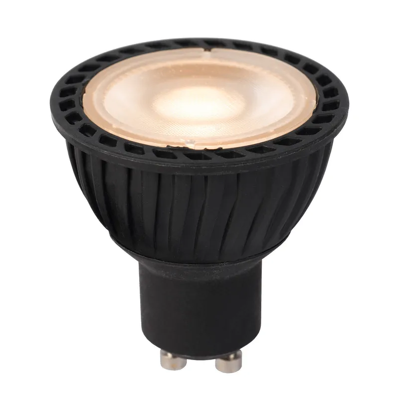 Lucide MR16 - Led lamp - Ø5 cm - LED Dimb. - GU10 - 1x5W 2200K/2700K - 3 StepDim - Zwart Direct Verzonden