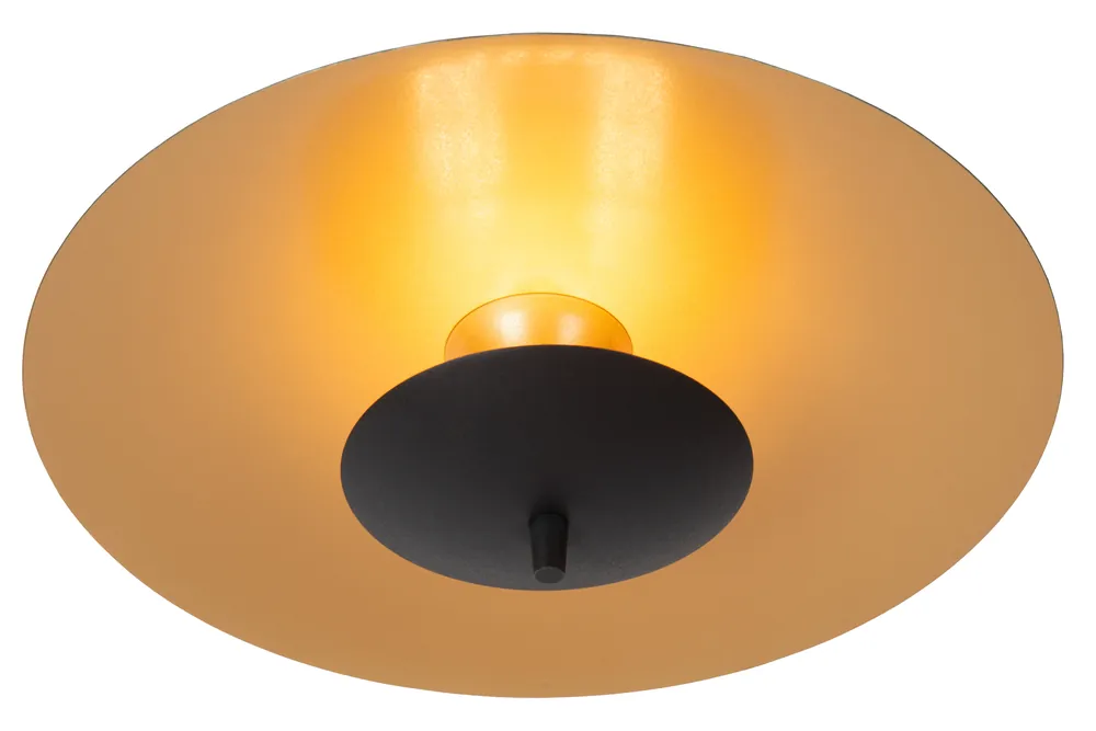 Tijdelijk Beschikbaar Lucide VULCAN - Plafonnière - Ø 35 cm - LED Dimb. - 1x9W 3000K - Zwart