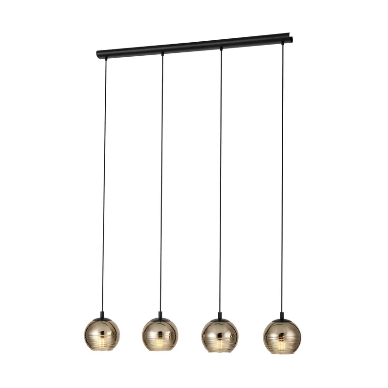 EGLO Stars of Light Lemorieta Hanglamp - E27 - 4-lichts - 111 cm - Zwart Goud Koop Vandaag