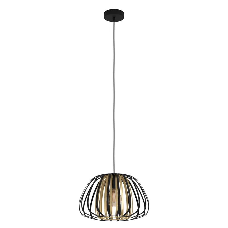 EGLO Encinitos Hanglamp - E27 - Ø 37,5 cm - Zwart Goud Speciale Aanbieding