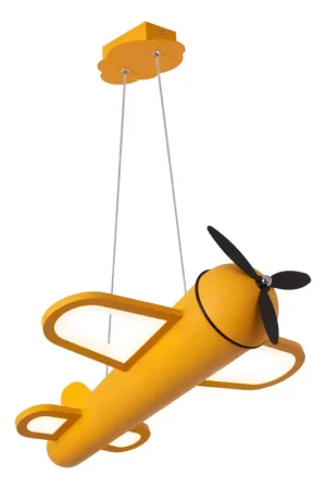 Actieprijs Lucide FOKKER - Hanglamp Kinderkamer - LED - 1x28W 2500K - Geel