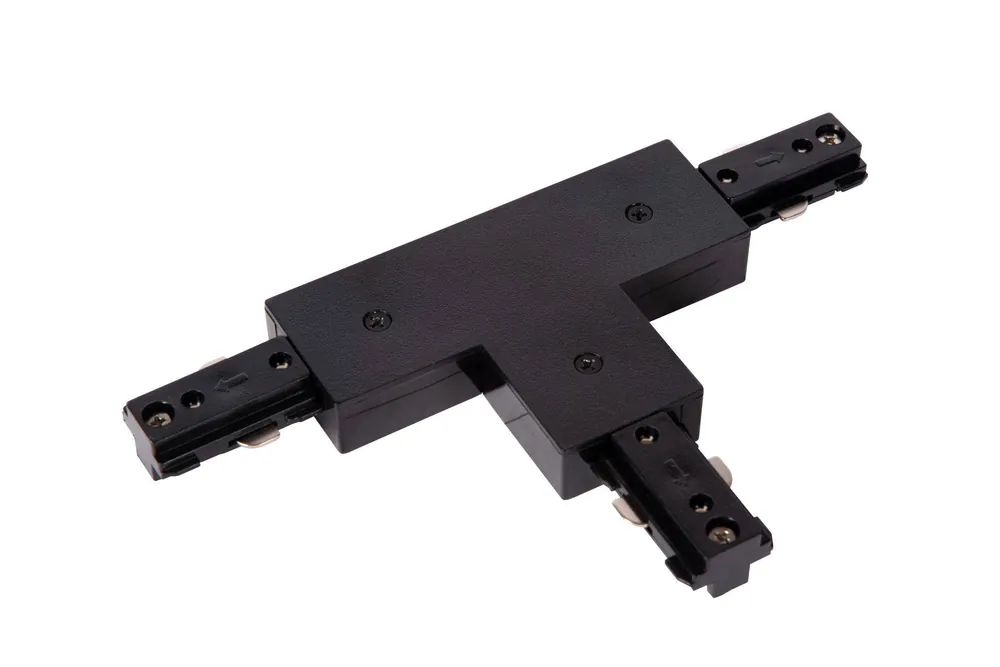 Lucide TRACK T-koppelstuk - 1-fase Railsysteem / Railverlichting - Zwart (Uitbreiding) Express Levering