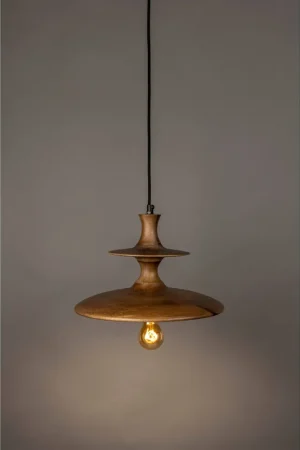 Bestel Nu Dutchbone Cath hanglamp 34 cm (S) Hout Bruin