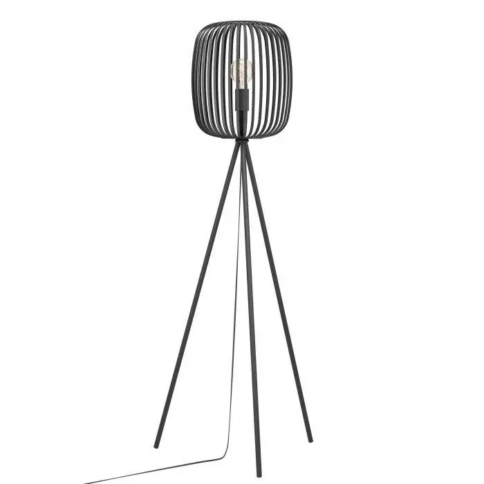 EGLO Romazzina Vloerlamp - E27 - 140 cm - Zwart Gratis Retour