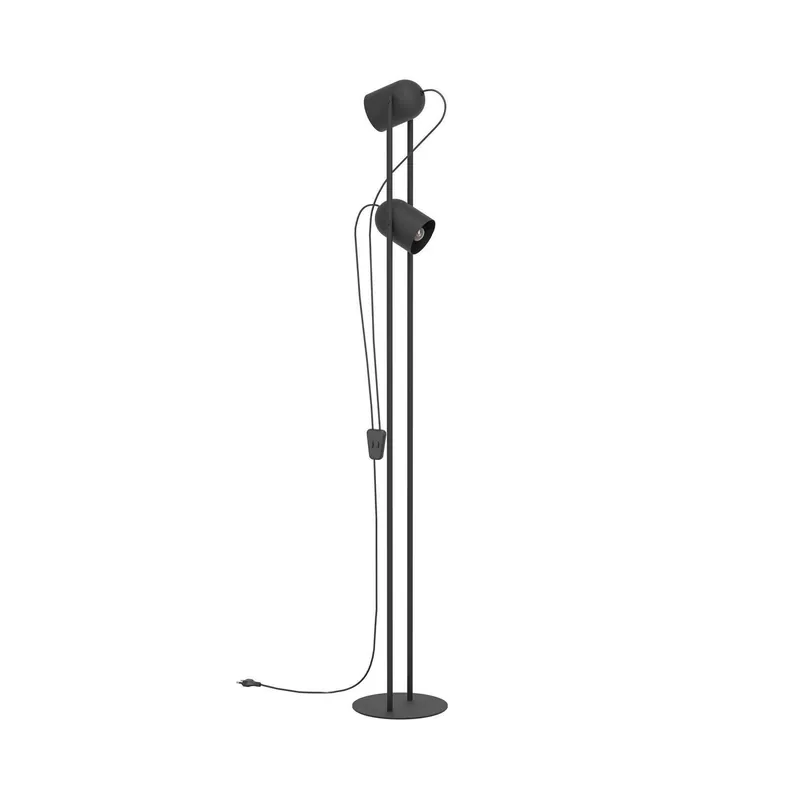 Betaalbaar EGLO Tilston Vloerlamp - E14 - 142.5 cm - Zwart - Kantelbaar