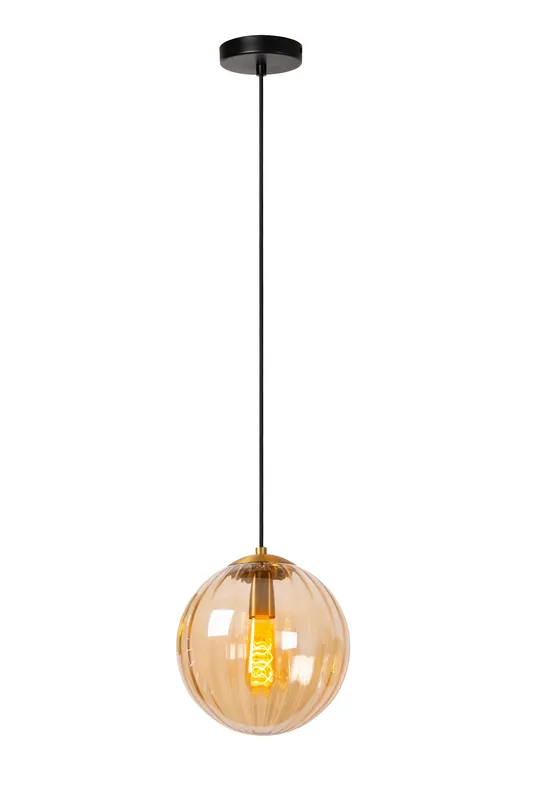Aanbieding Lucide MONSARAZ - Hanglamp - Ø 25 cm - 1xE27 - Amber