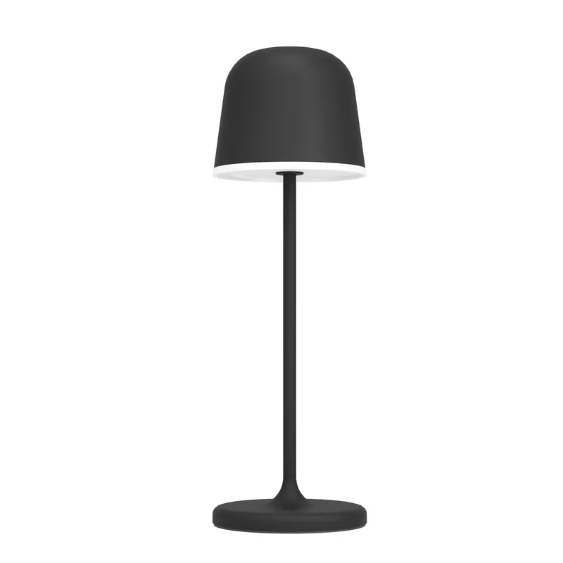 Betaalbaar EGLO Mannera Tafellamp - Aanraakdimmer - 34 cm - Oplaadbaar (tot 38 uur licht) - Aluminium - Zwart/Wit - Draadloos - Binnen en Buiten