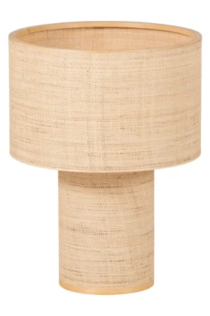 Alleen Vandaag WOOOD Syro tafellamp raffia naturel (55xø42 cm)