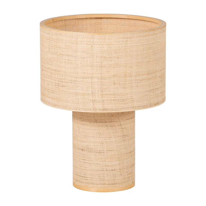 Alleen Vandaag WOOOD Syro tafellamp raffia naturel (55xø42 cm)