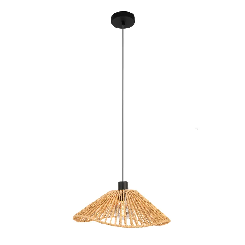 Favoriet EGLO Lavister Hanglamp - E27 - Papier Staal - Bruin