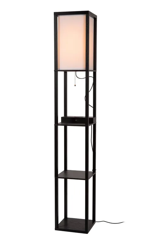 Hoge Kwaliteit Lucide MENNO - Vloerlamp - 1xE27 - Met draadloze oplader - Zwart