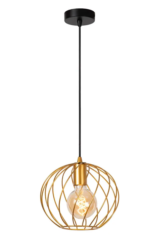 Lucide DANZA - Hanglamp - Ø25 cm - 1xE27 - Mat Goud / Messing Favoriet