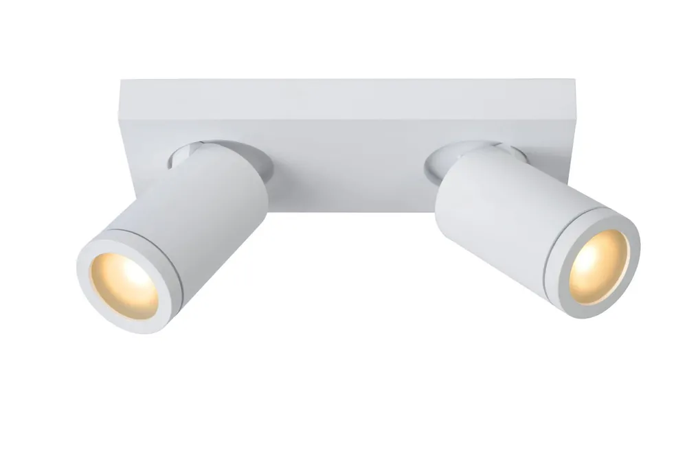 Bestseller Lucide TAYLOR - Plafondspot Badkamer - LED Dim to warm - GU10 - 2x5W 2200K/3000K - IP44 - Wit