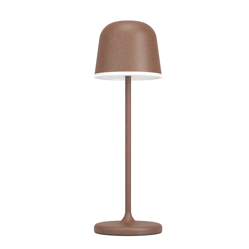 Meest Verkocht EGLO Mannera Tafellamp - Aanraakdimmer - 34 cm - Oplaadbaar (tot 38 uur licht) - Aluminium - Roestbruin/Wit - Draadloos - Binnen en Buiten