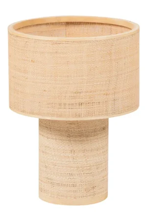 WOOOD Syro tafellamp raffia naturel (38xø28 cm) Shop Nu