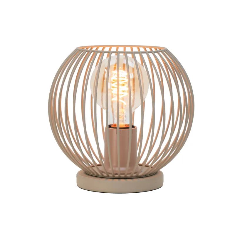 EGLO Lindero Tafellamp - E27 - Ø 20 cm - Zandkleur/Beige Betrouwbaar