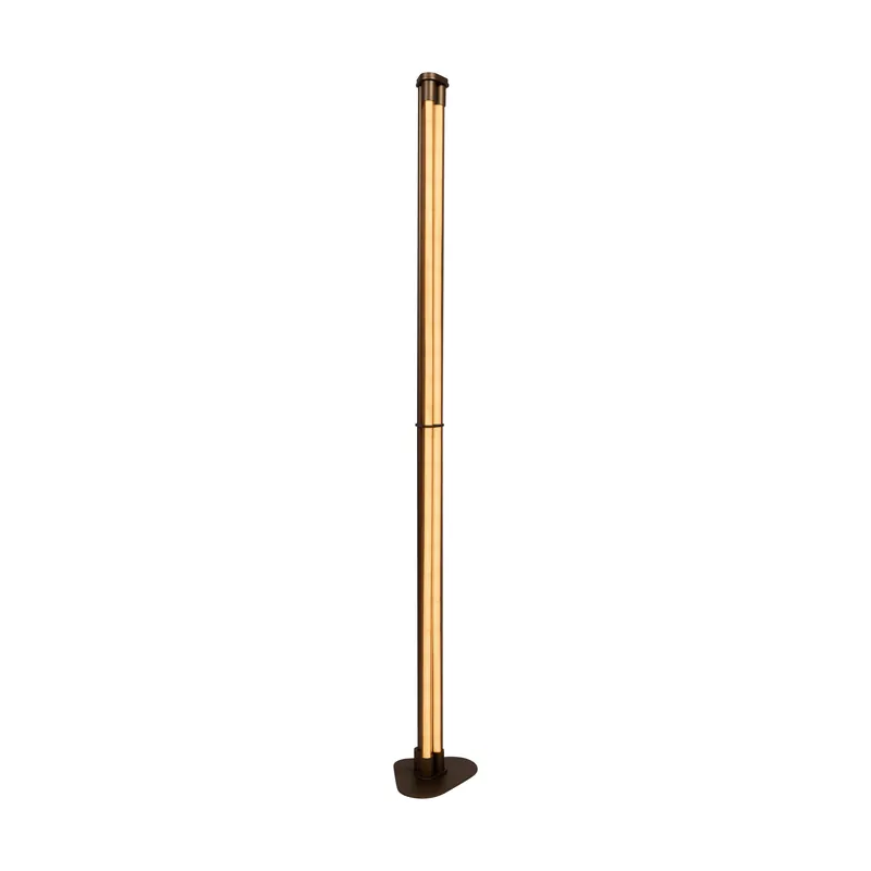 Lucide JANDERIN - Vloerlamp - LED Dimb. - CCT - 2x17W 2200K/3300K - Handbewegingssensor - Champagne kleur Vibes Tijdelijk Beschikbaar