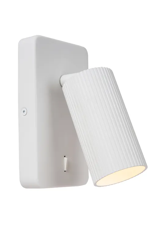 Lucide CLUBS - Bedlamp / Wandlamp - 1xGU10 - Wit Exclusieve Aanbieding