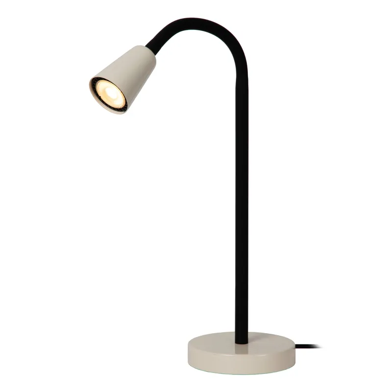 Lucide JASPER - Tafellamp - 1xGU10 - Beige Essential Tijdelijk Beschikbaar